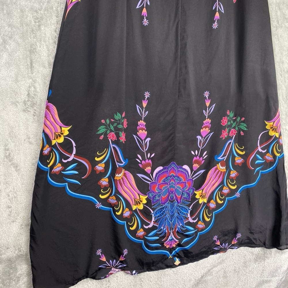 Johnny Was Jade Dress Womens Sz S Tatianna Maxi Etta's Garden Silk Floral Slip - Picture 9 of 13